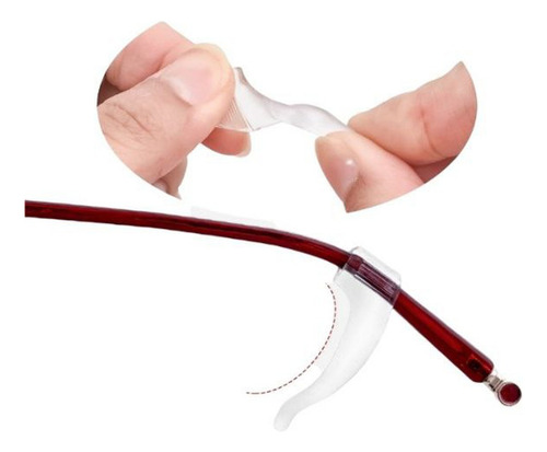  ( 6 Pares ) Gancho Trava Em Silicone De Orelha  Para Óculos