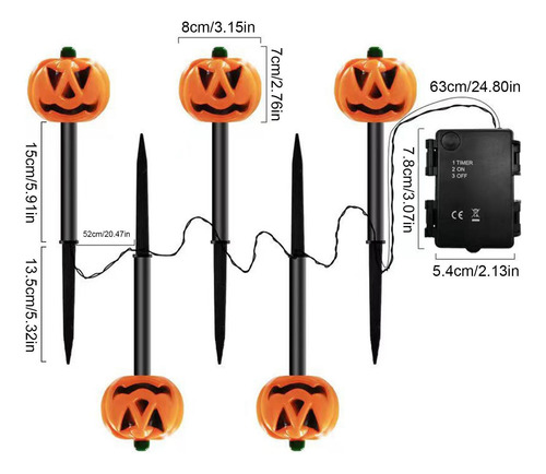 Estacas De Jardín De Calabaza De Halloween Marcador Para Ext