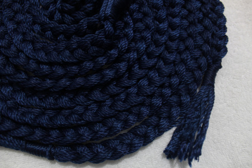 Soga Cuerda Para Hamaca Incluye Par De S Metalica Negra Color Azul Marino Color