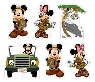  Kit Display De Mesa Festa Infantil Turma Mickey Safari