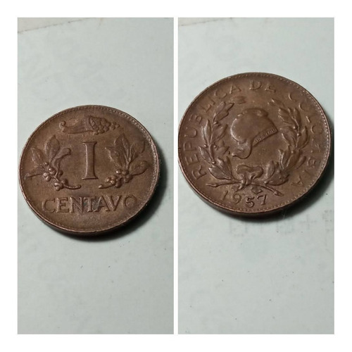 Moneda De 1 Centavo De 1957.