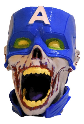 Mate Capitán America Zombie Impreso 3d