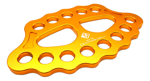 Placa De Ancoragem Usclimb De Alumínio Com 8 + 5 Furos 45kn