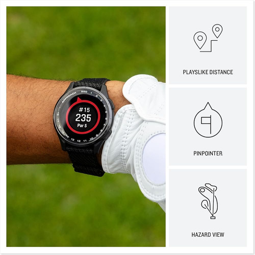 Garmin Approach S50 (slate/black) Golf Gps Smartwatch Bundle