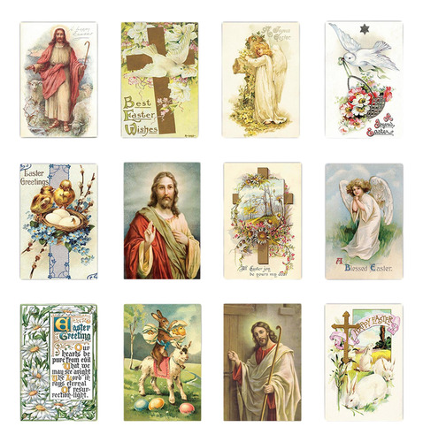 Tarjetas De Pascua De Pascua Lindo Jesús Cruz Conejito