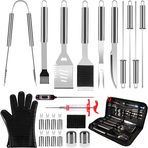 Kuyou - Kit De Parrilla Juego De Utensilios Acero Inox