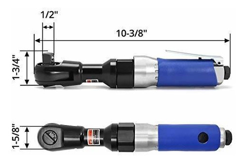 Qwork 1 2  Air Ratchet Wrench,super Fast Heavy Duty