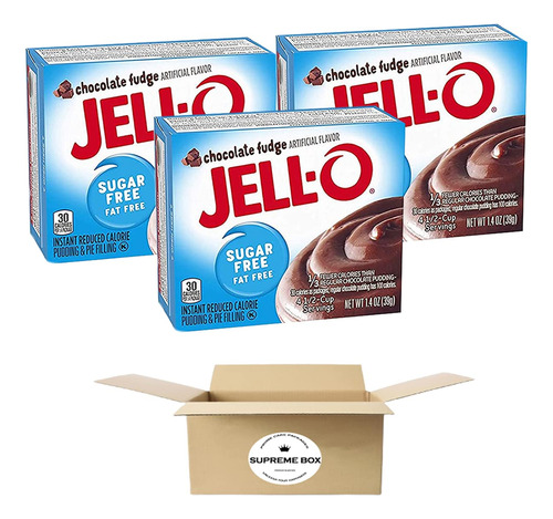 Jell-o - Pudin Instantaneo De Gelatina Sin Azucar Y Chocolat