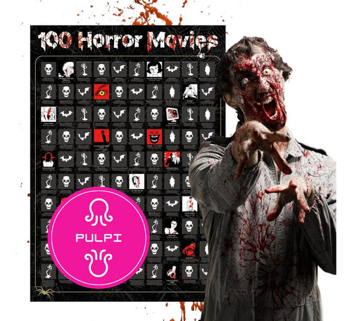 Poster Top 100 Peliculas De Terror Rascar Raspar Tik Tok
