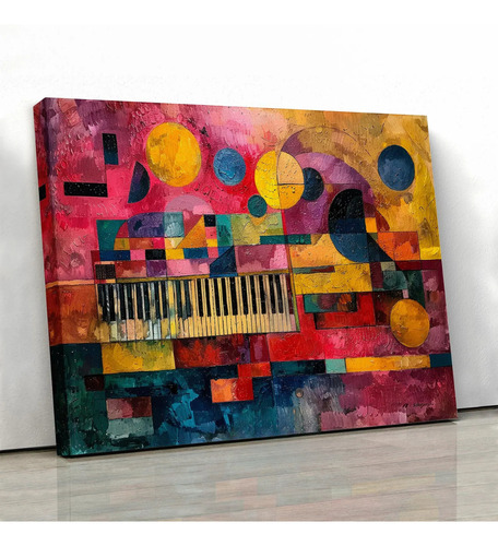Cuadro Decorativo Notas Musicales Abstracto Canvas Canvas