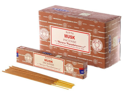 Sahumerios Satya Nag Champa Pack X 12 Cajas - Pacha Kuyuy Fragancia 12 Musk