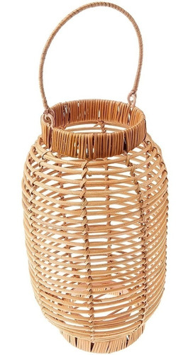 Imagem 2 de 3 de Lanterna Decorativa Em Rattan Código - 10049 Mart
