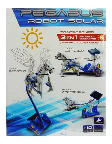 Kit Solar 3 En 1 Robot Pegasus X Armar Panel Solar Educativo