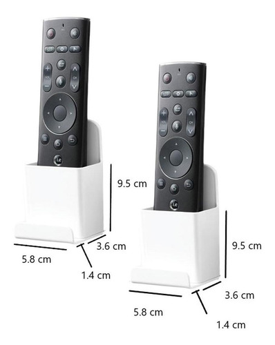 Imagen 4 de 4 de 2 Porta Controles Multiusos Con Adhesivo Pared Pizarron Util