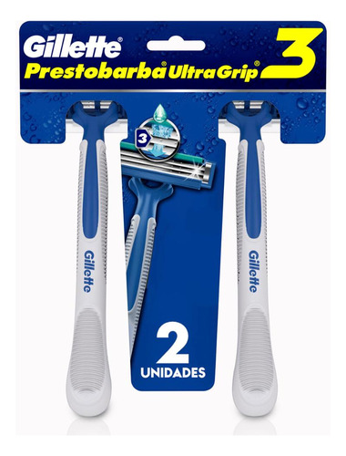 Aparelho De Barbear Gillette Prestobarba Ultragrip 3 C/ 2 Un