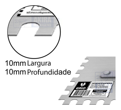 Desempenadeira Aço Galo 307/03 Dentada 10mm Azulejista 12x40