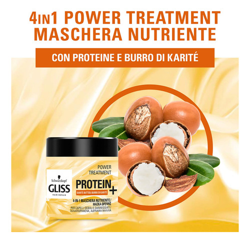 Schwarzkopf Gliss 4-in-1 Mask Mascarilla Con Proteínas Y Ma