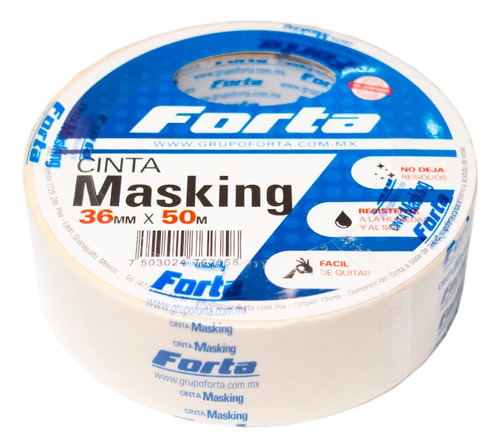 Cinta Masking 36mm Paquete 18 Pzas