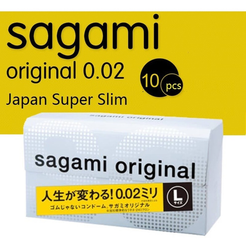 10x Preservativos Sagami 002 Talla L Super Delgados Premium