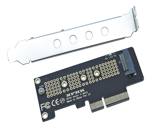 Tarjeta Vertical Adaptador Ssd M.2 Nvme Pcie X4 Con Soporte