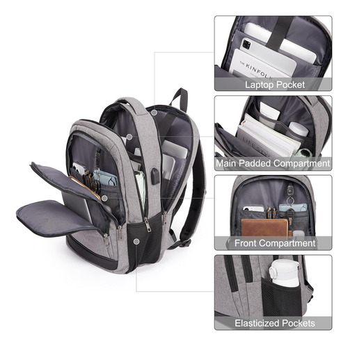 Mochila Para Computadora Portátil Para Hombres Y Mujeres, Mo