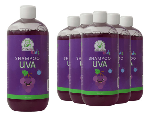  Shampoo Capilar Kids De Uva  (500ml) 6 Pack