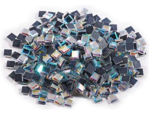 Cristales Cuadrados Espejitos Termoadhesivos 4x4mm X 200 Uni