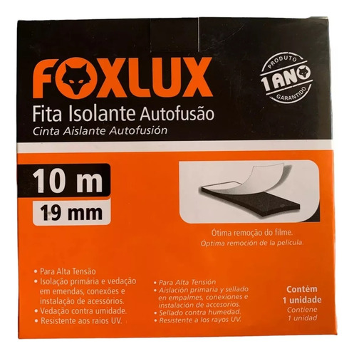 3x Fita Isolante Preta Auto Fusão 19mm X 10m Metros Foxlux