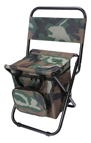 Silla Plegable Camping Con Bolso Hielero Cammo