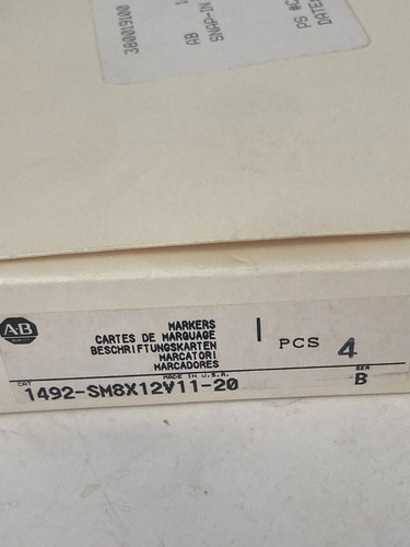 Allen Bradley 1492-sm8x12v11-20 Markers Snap-in Box Of 4 Bbd