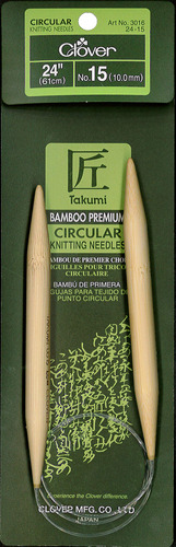 Clover Aguja Tejer Circular Bamb U 24pulgada Talla 15