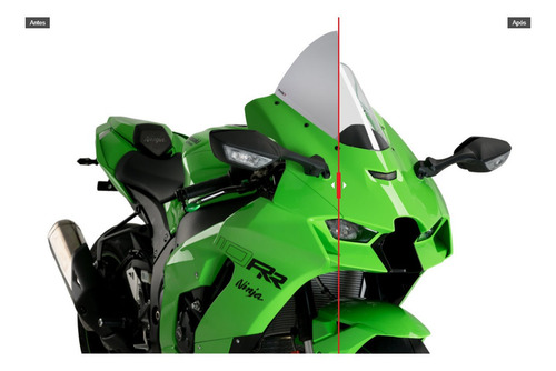 Imagem 3 de 5 de Bolha Puig Kawasaki Zx10r Zx-10r 2022//2023 Cristal(incolor)