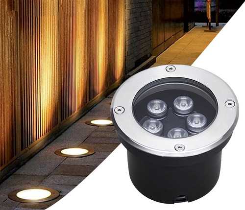 Spot Empotrable Para Piso Jardín Exterior Led 5w Impermeable