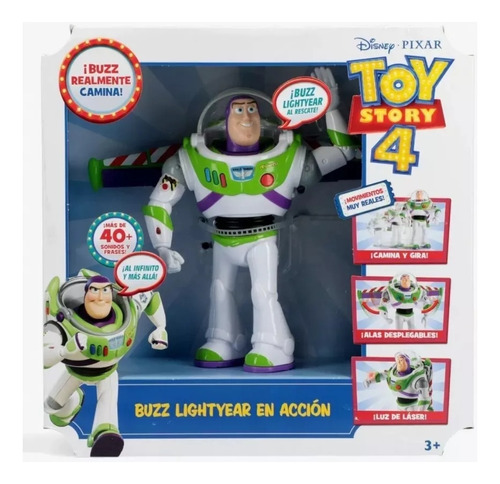 Figura Toy Story 4 Buzz Lightyear En Acción Camina 40 Frases