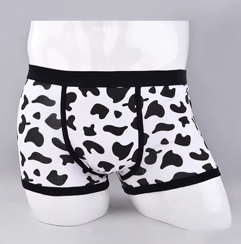 Boxer Calzon Sexy Con Diseño De Vaca Para Hombre Suspensorio