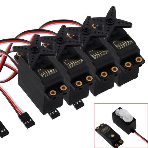 4pcs Alta Velocidad S3003 Servo Estándar Alto Par 4.8-7.2v P