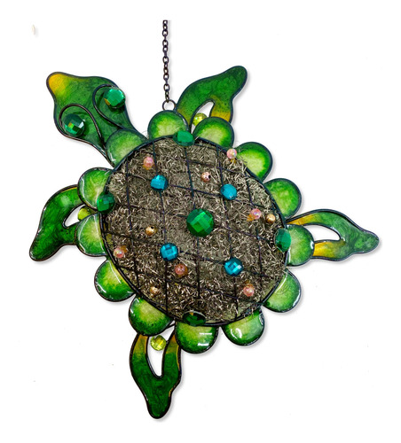 Decoracion Tortuga Colgante Cristal Para Ventana Jardin Arte