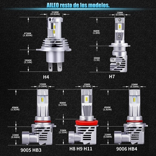 Applicable To Bombilla For Faros De Coche H4 Led 60w 12000