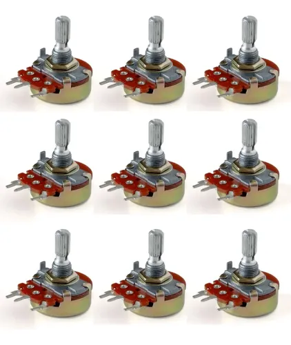 Potenciometro Lineal B 500k Ohm 15mm X 20un. | Cuotas sin interés