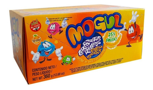 Gelatinas, Gomitas Mogul Cerebrito Sin Tacc Caja 12 U 360 Gr