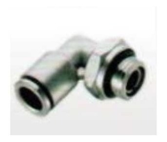 Conector Codo Metalico De 12 Mm Rosca De 0.375