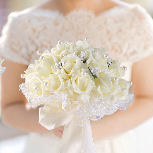 De Novia De Boda Flores Artificiales Rosas Artificiales Ramo