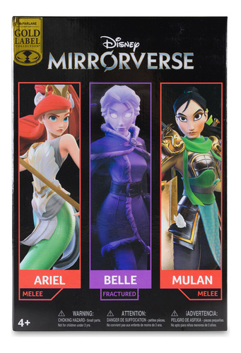 Disney Mirrorverse Mulan, Bella Y Ariel (gold Label)