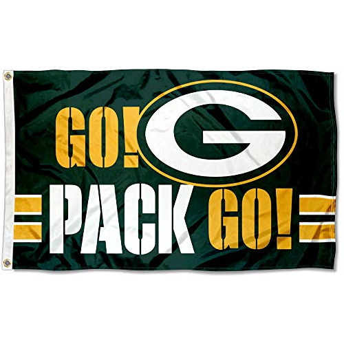 Bandera  Go Pack Go  De Green Bay Packers 3x5