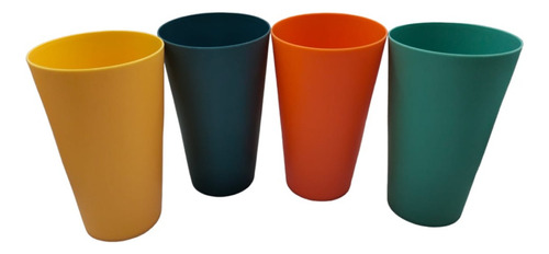 Set 20 Vasos Plásticos  De Colores Reutilizables