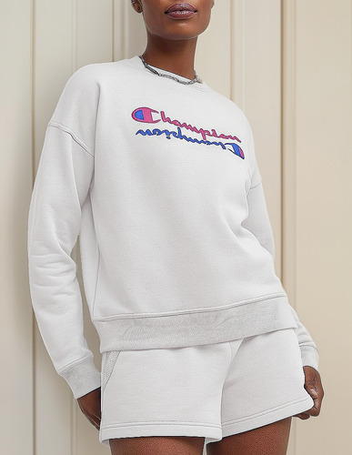 Poleron Mujer Champion Crewneck Sweatshirt Mirror Script Graphic