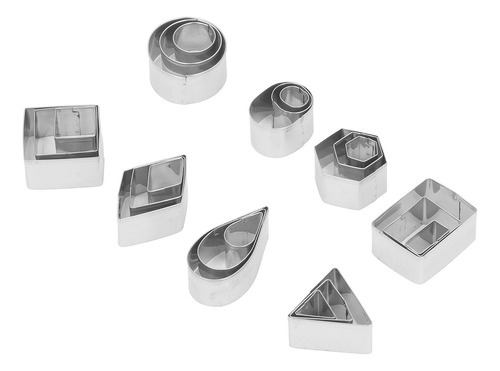 Juego De 24 Cortadores Geométricos De Acero Inoxidable