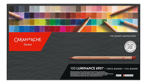 Caran D'ache Luminance 6901 - Caja De 100 Lápices