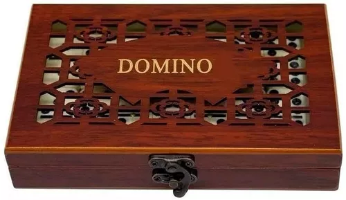 Jogo De Domino Profissional 28 Peças Caixa Luxo De Madeira