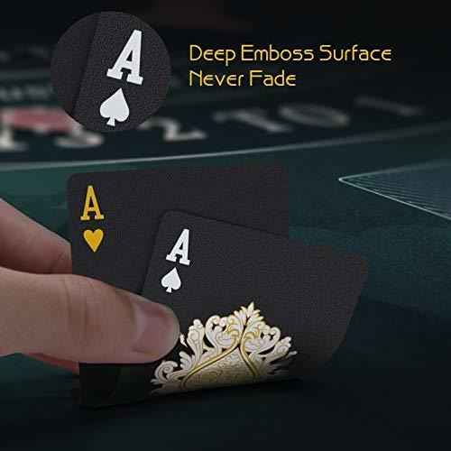 Cool Black Jugando Cartas, Poker Plástico Impermeable Para